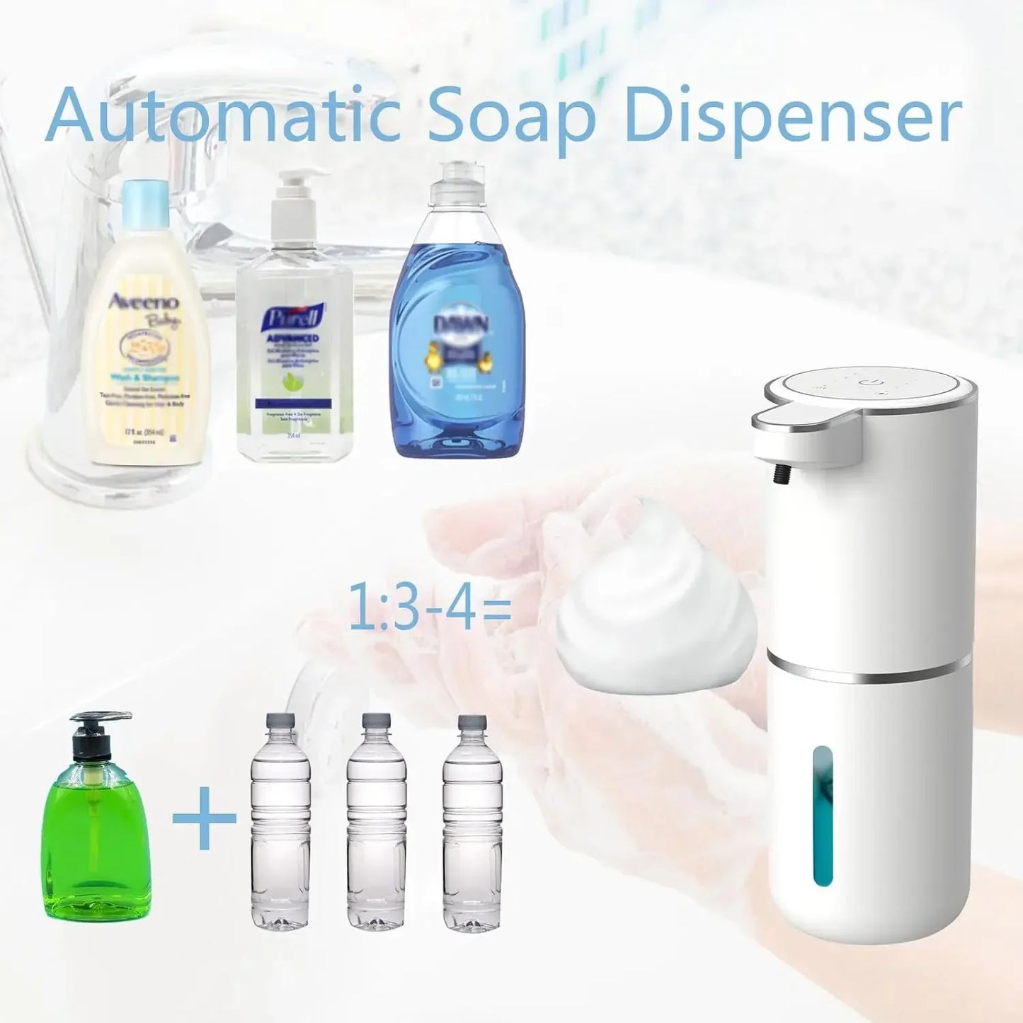USB Rechargeable with Infrared Sensor for Bathroom, Kitchen