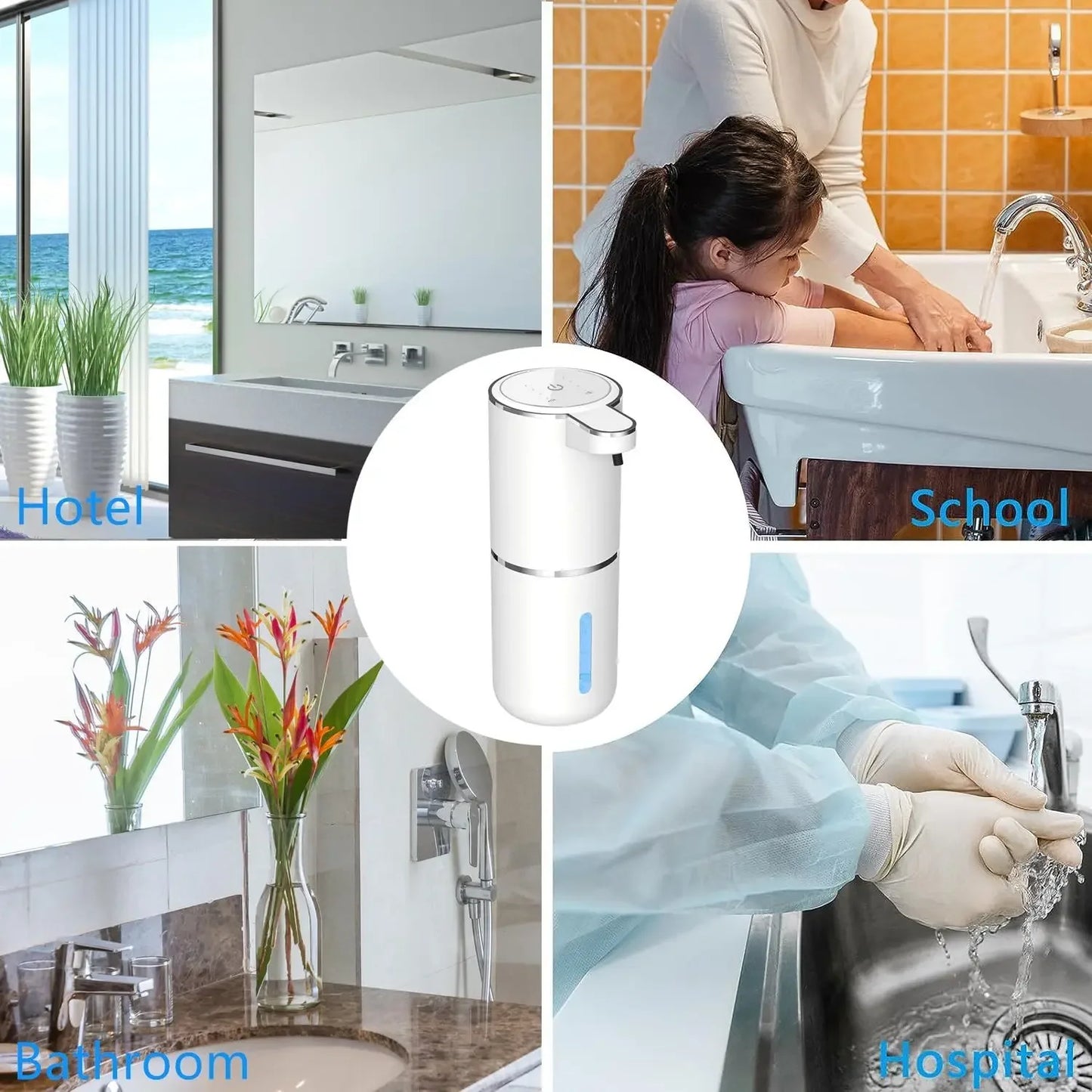 USB Rechargeable with Infrared Sensor for Bathroom, Kitchen