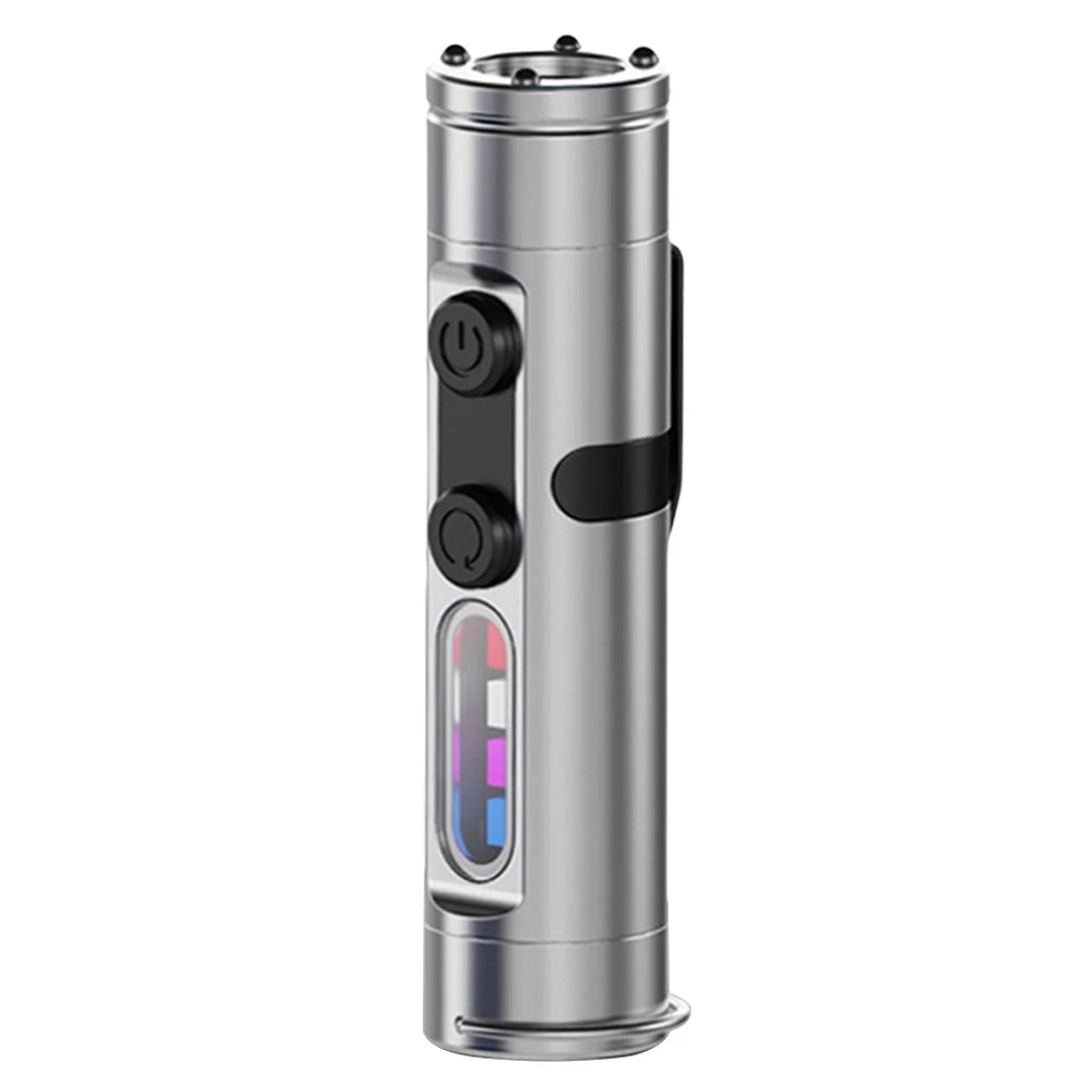 Taclite Magnetic Mini Flashlight with Hat Clip USB-C Rechargeable Work Inspect Light UV Lamp for Outdoor Camping Hiking & Emerg