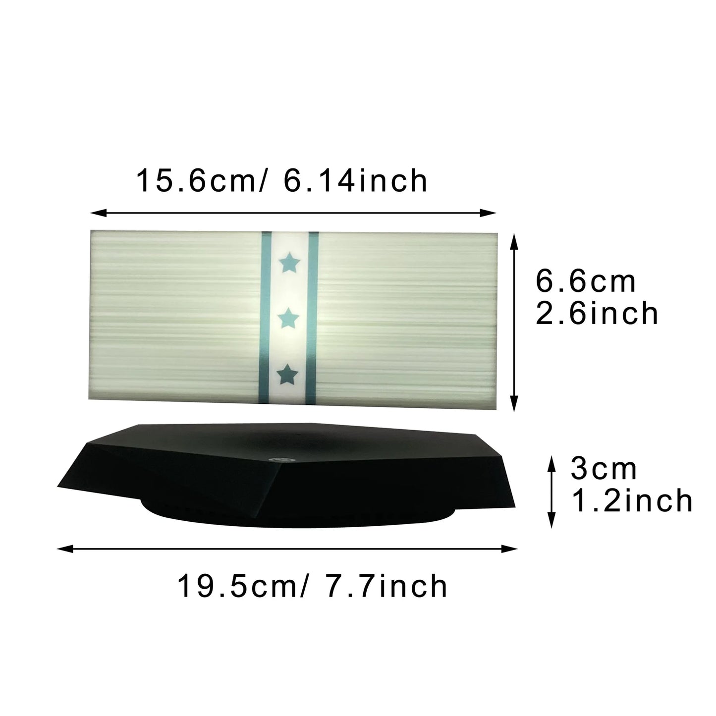 360° Levitating Dollars Magnetic Levitation Free Rotation Floating Dollars Night Light Creative Gift Office Bedroom Home Decor